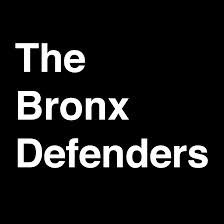 Bronx Defenders Logo, white text in a black box
