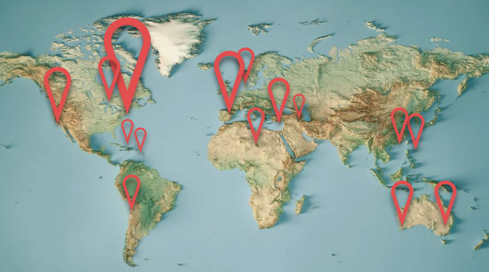 Map of JK Fellows around the world.